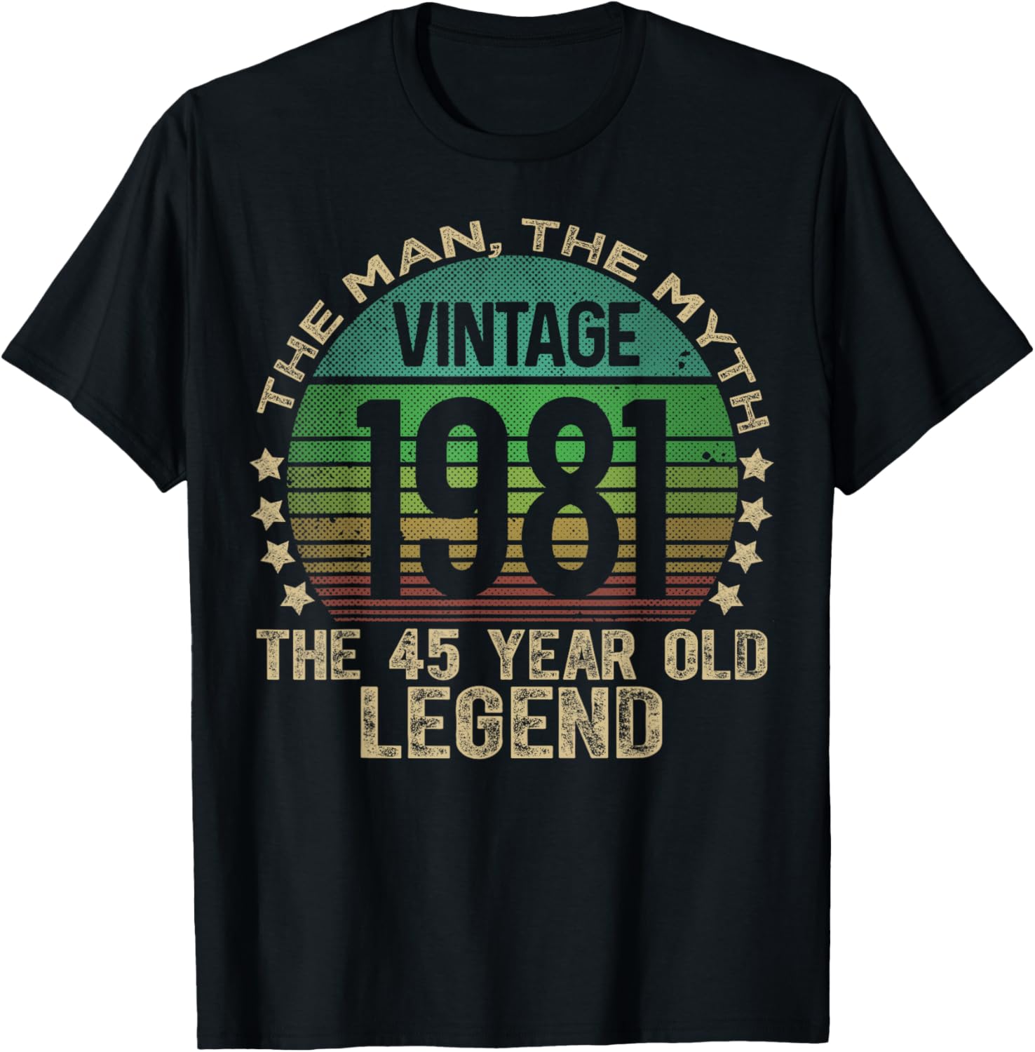 45 Year Old Gifts Vintage 1981 Limited Edition 45th Birthday T-Shirt - T-Shirt | Black