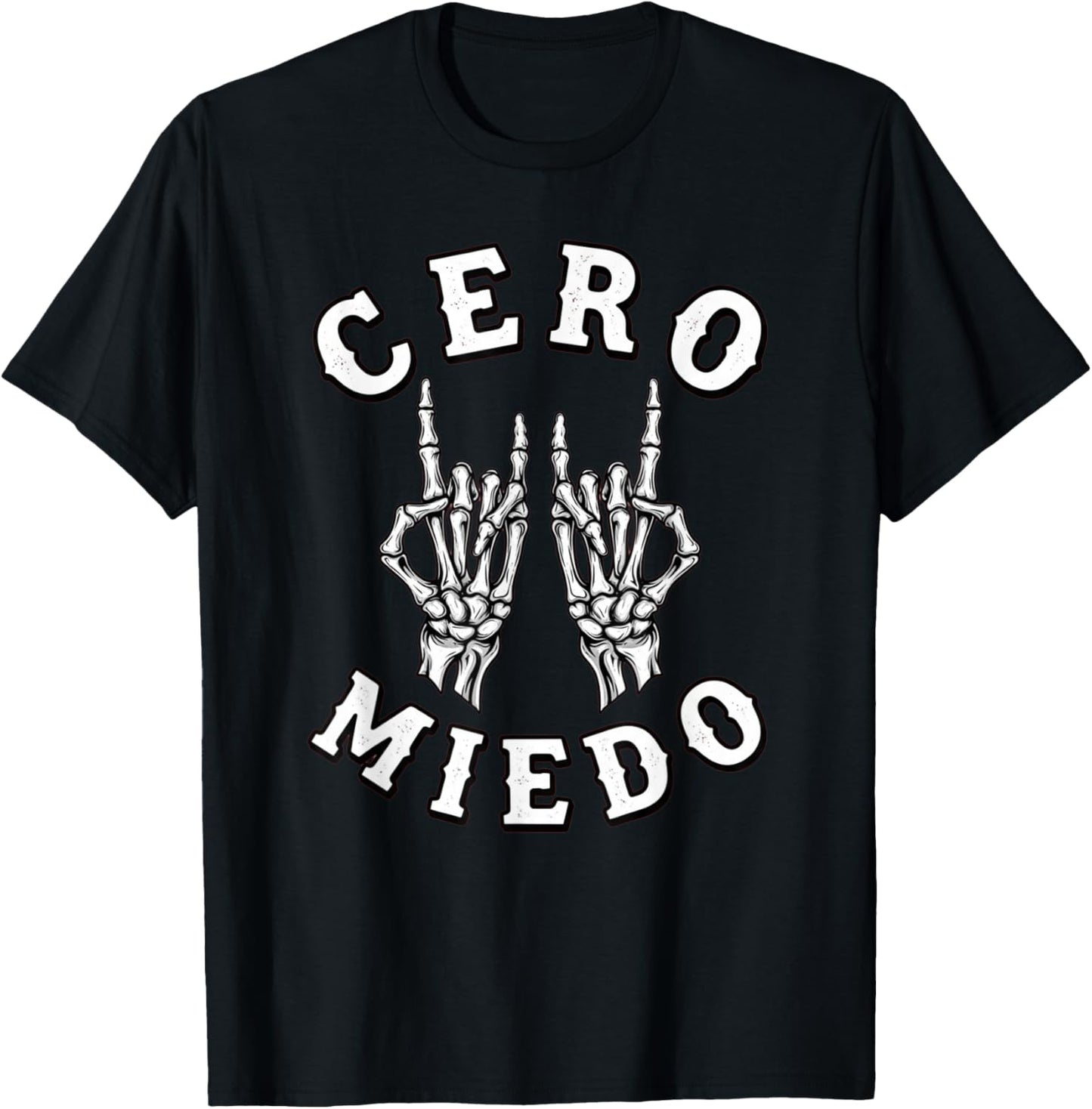 Cero Miedo Hand Sign Spanish Courage Men T-Shirt - T-Shirt | Black