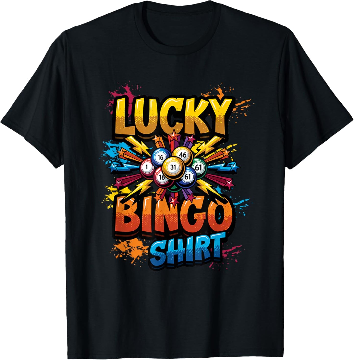 Lucky Bingo Game Player Quote This is My Lucky Bingo T-Shirt - T-Shirt | Black