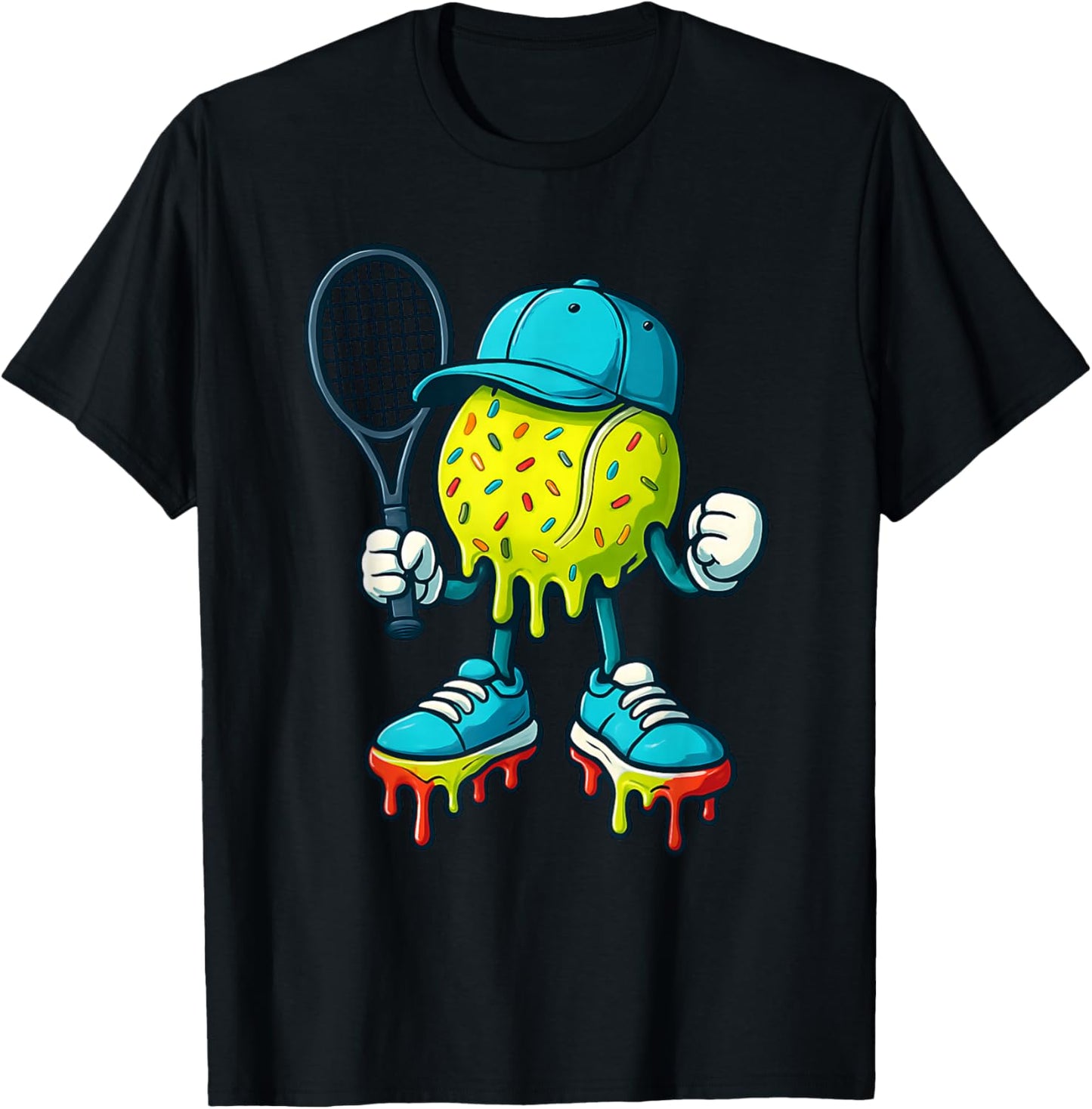 Tennis Drip for Boys Ice Cream Feel The Drip Top Spin Tennis T-Shirt - T-Shirt | Black