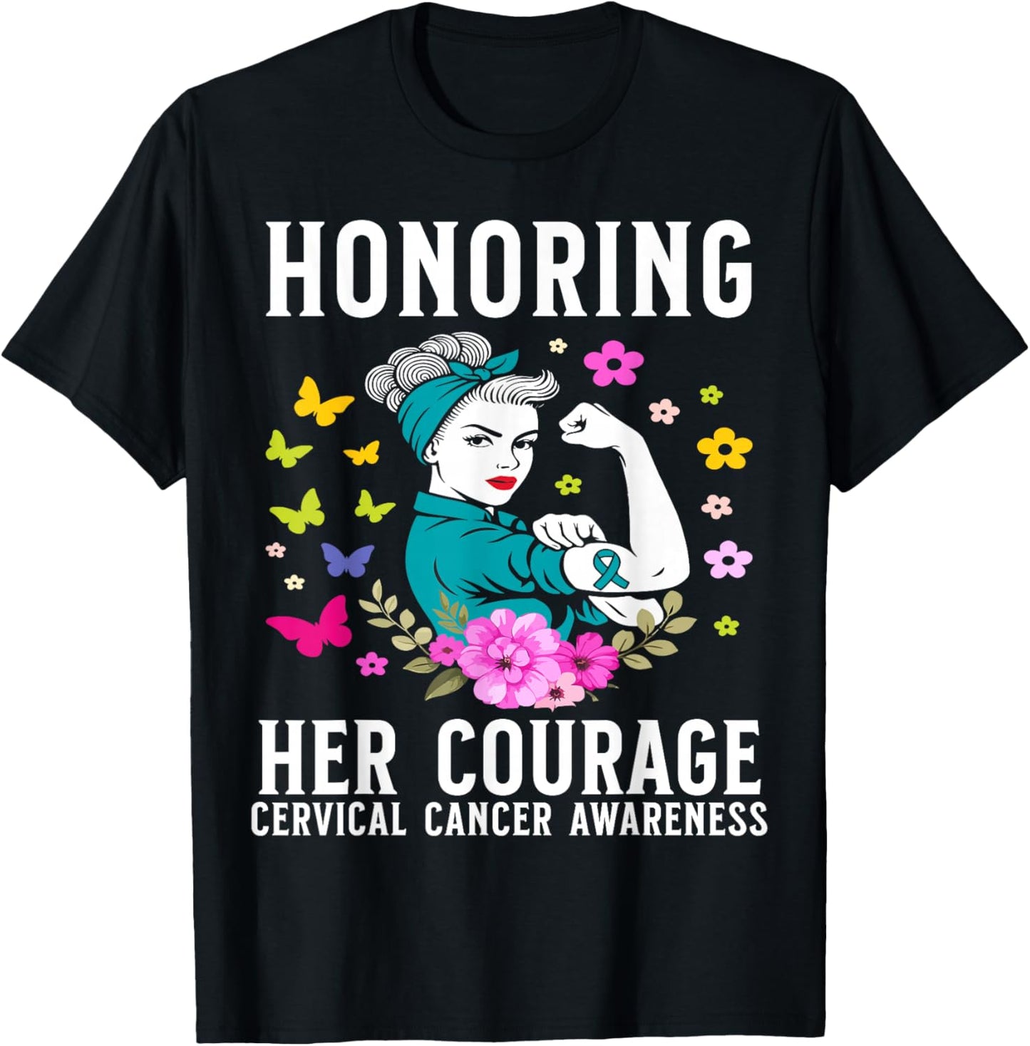 Cervical Cancer Awareness Products Cervical Cancer Lost T-Shirt - T-Shirt | Black