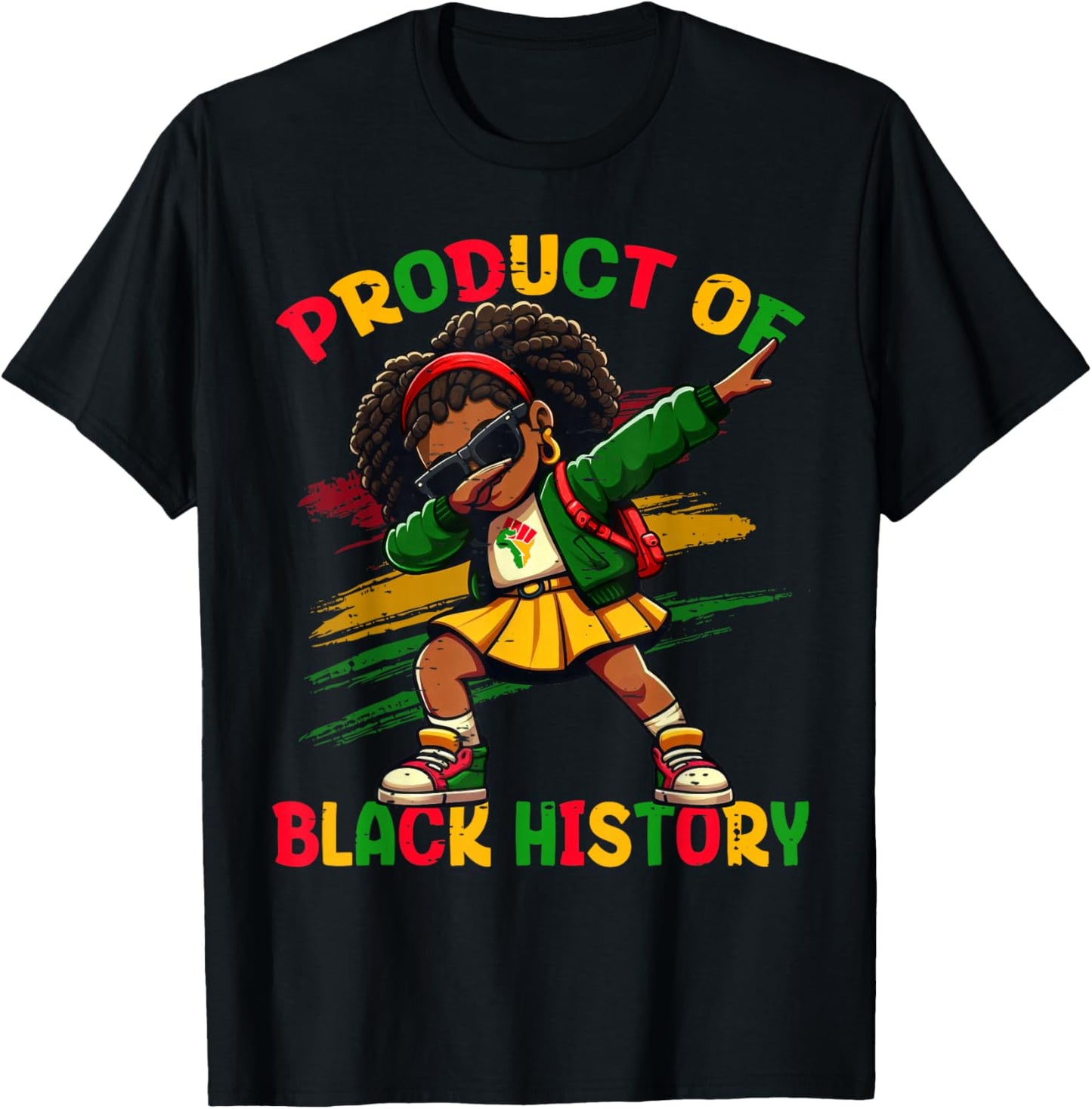 Product of Black History Month African American Kids Girls T-Shirt - T-Shirt | Black