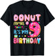 It's My 9th Birthday Donut Forget Pun Birthday 9 Years Old T-Shirt - T-Shirt | Black