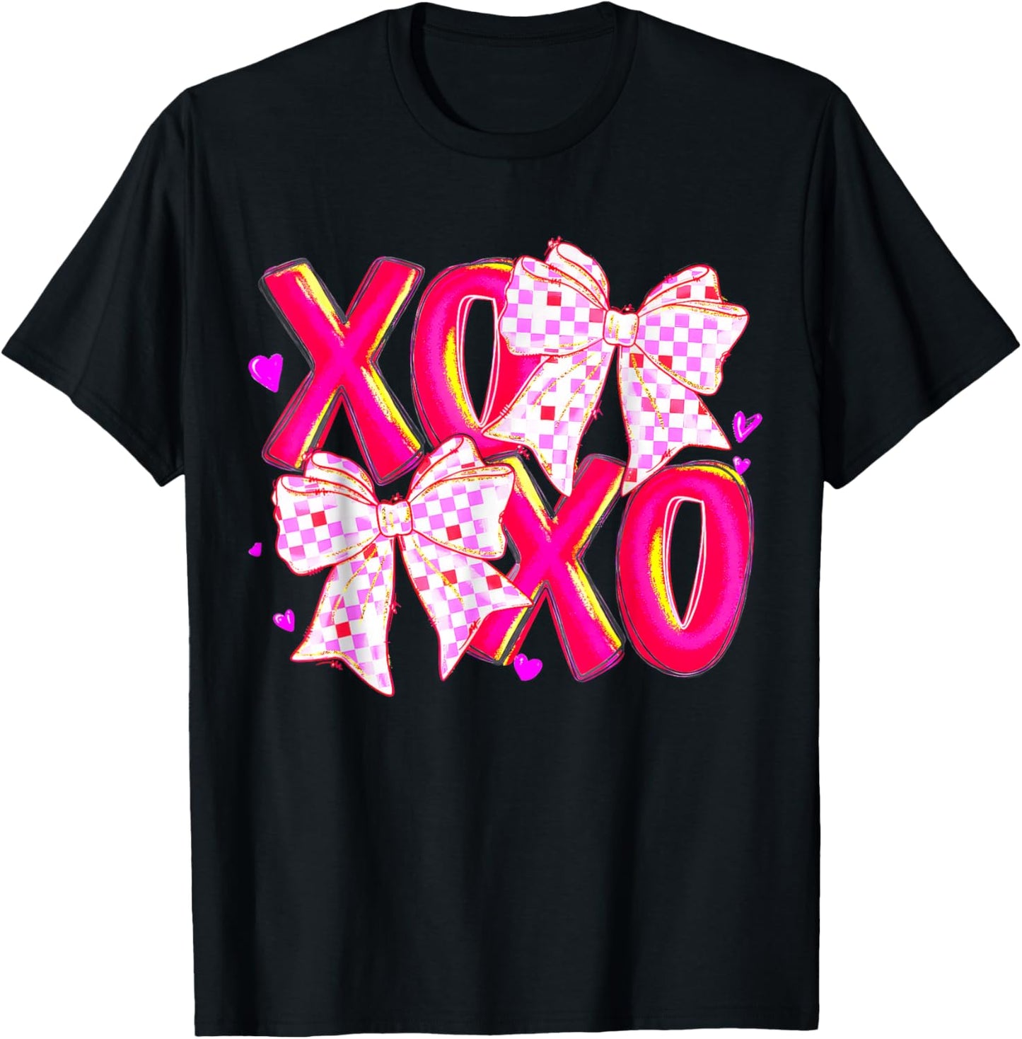 Coquette Valentines XOXO T-Shirt - T-Shirt | Black