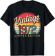 Limited Edition Retro Style 70's Born Vintage 1972 Birthday T-Shirt - T-Shirt | Black