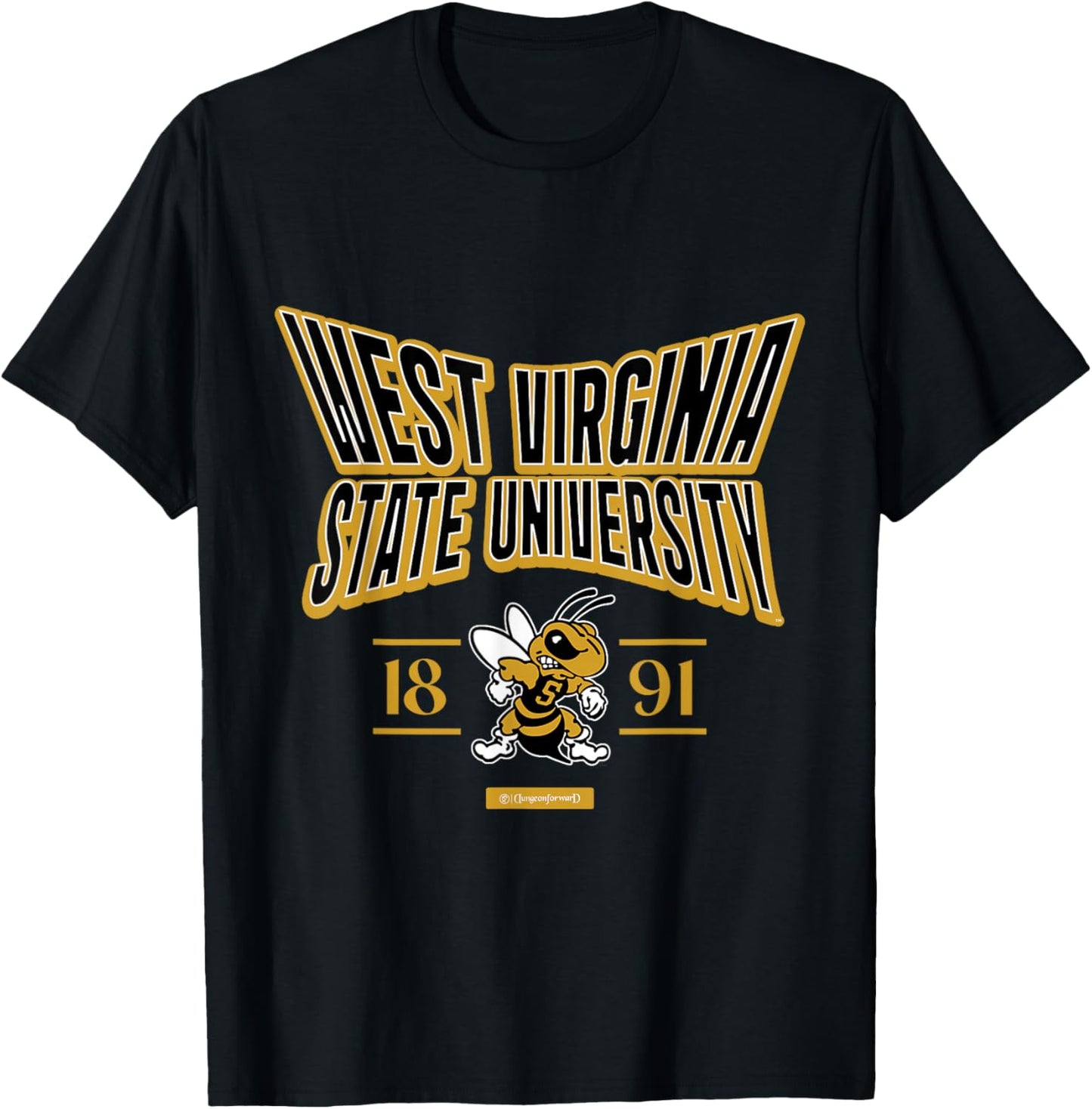 West Virginia State University Stretch Emblem HBCU T-Shirt - T-Shirt | Black