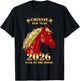 Chinese New Year 2026 Year The Horse Retro Elegant Art Men T-Shirt - T-Shirt | Black