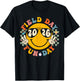 Field Day Fun Day 2026 Groovy Smile Face Checkered Students T-Shirt - T-Shirt | Black