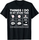 Things I Do Spare Time Baseball Player Men Women Kids T-Shirt - T-Shirt | Black