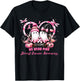 in October We Wear Pink Breast Cancer Heart Dragonflies T-Shirt - T-Shirt | Black