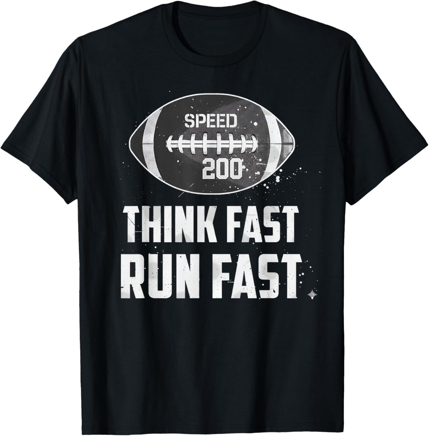 Funny Chad Powers Think Fast Run Fast T-Shirt - T-Shirt | Black