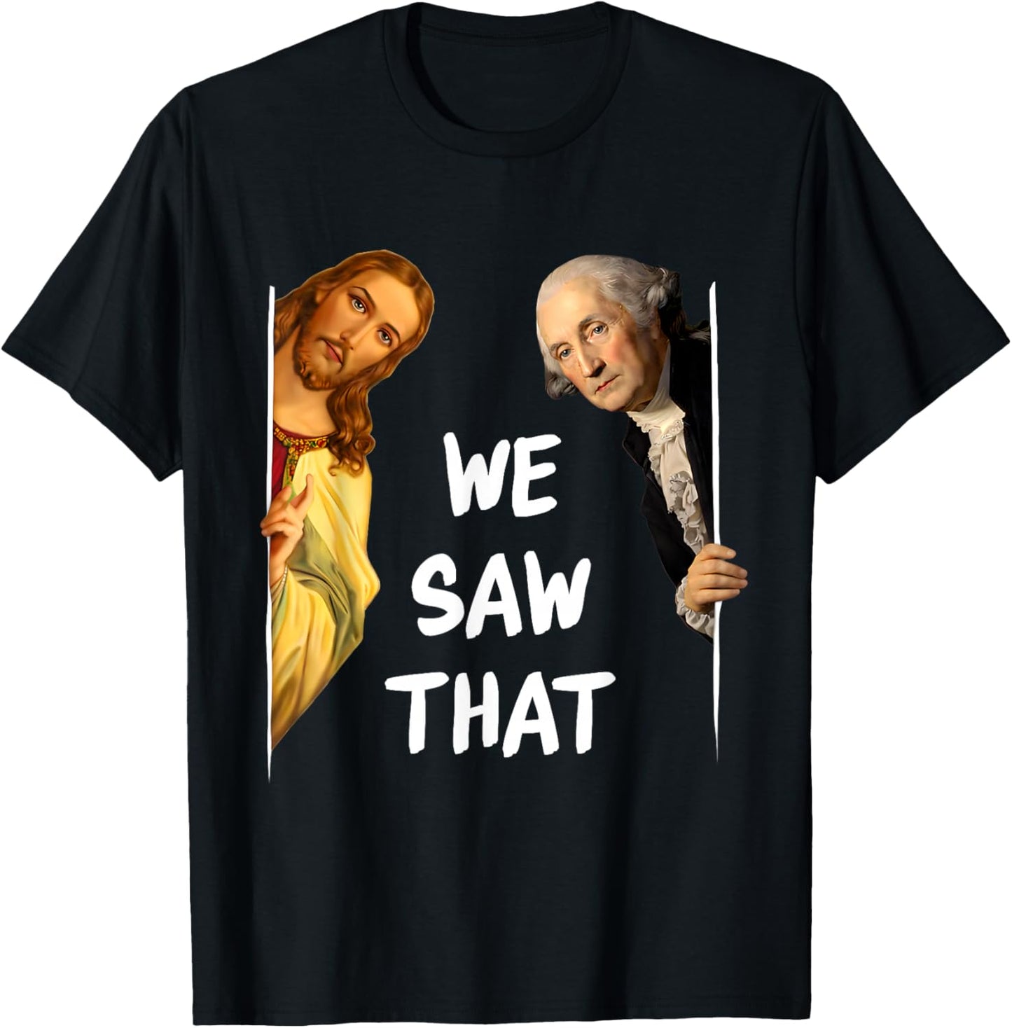 George Washington and Jesus T-Shirt - T-Shirt | Black