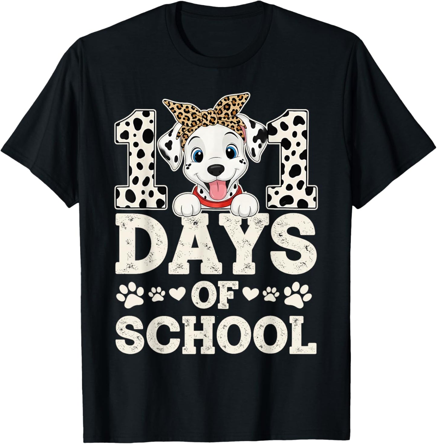 Happy 101 Days of School Funny Student Teacher Kids T-Shirt - T-Shirt | Black