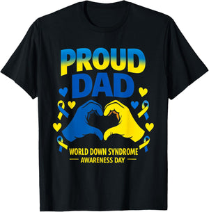 3.21 Proud Dad World Down Syndrome Awareness Day 2026 T-Shirt - T-Shirt | Black