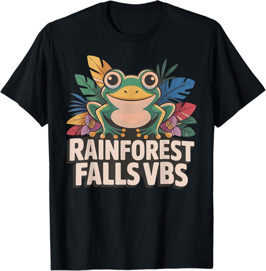 Rainforest Falls VBS 2026 Vacation Bible School Christian T-Shirt - T-Shirt | Black