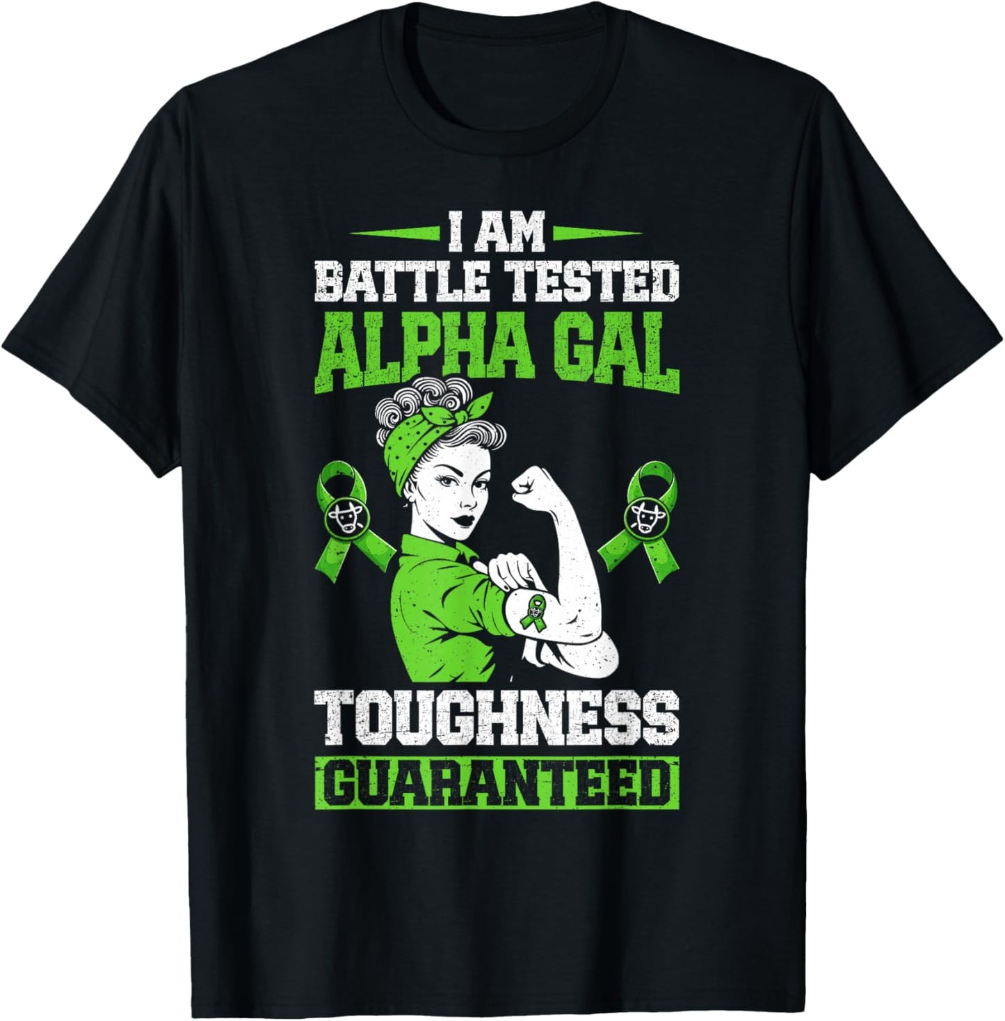 Alpha Gal Syndrome Warrior T-Shirt - T-Shirt | Black