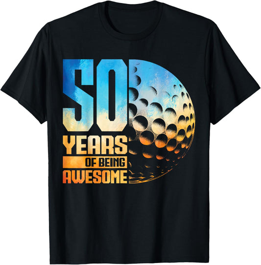 50th Birthday Men Golf Player Golf 50 Years Old T-Shirt - T-Shirt | Black