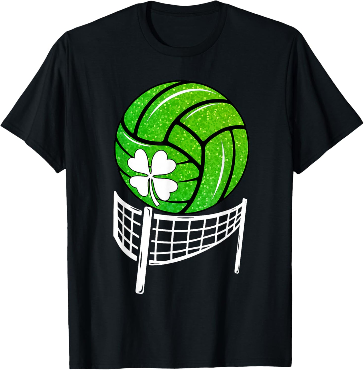 Volleyball Shamrock Lucky Clover Irish St Patrick's Day Boys T-Shirt - T-Shirt | Black