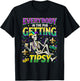 Mardi Gras Party Drinking Squad Skeleton Humor T-Shirt - T-Shirt | Black
