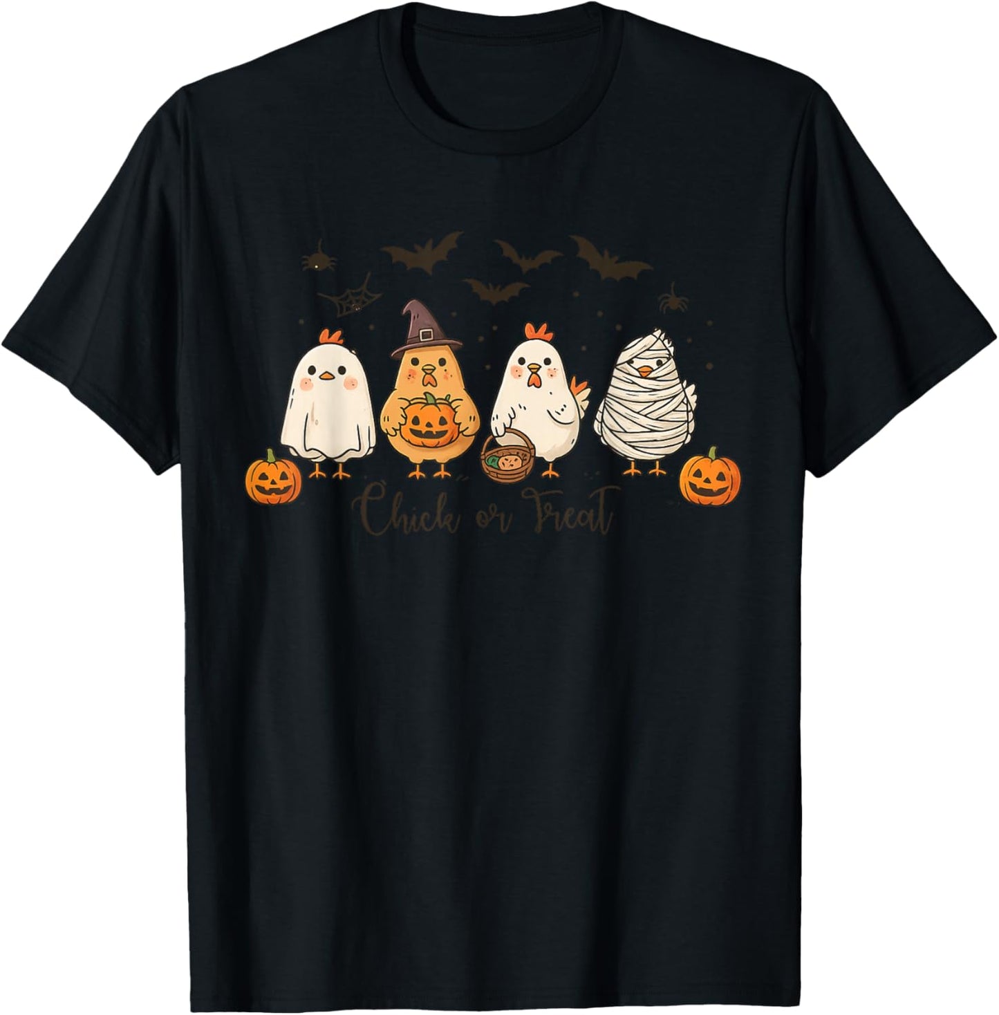 Funny Chicken Halloween Chickentee T-Shirt - T-Shirt | Black