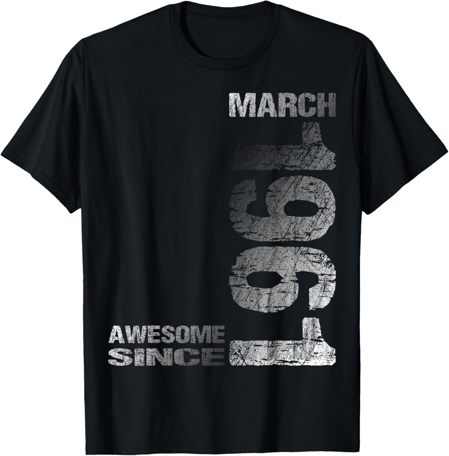 Awesome Since March 1961 Vintage 65. Birthday T-Shirt - T-Shirt | Black