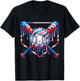 Baseball Drip American Flag for Boys Kids Youht 4th of July T-Shirt - T-Shirt | Black