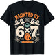 Haunted by 6x7 Funny Math Teacher Halloween Pun T-Shirt - T-Shirt | Black