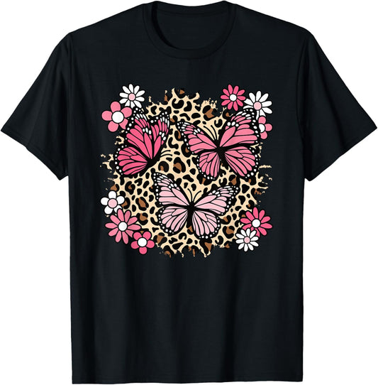 Cute Butterflies Butterfly Lover Women Girls Kids T-Shirt - T-Shirt | Black