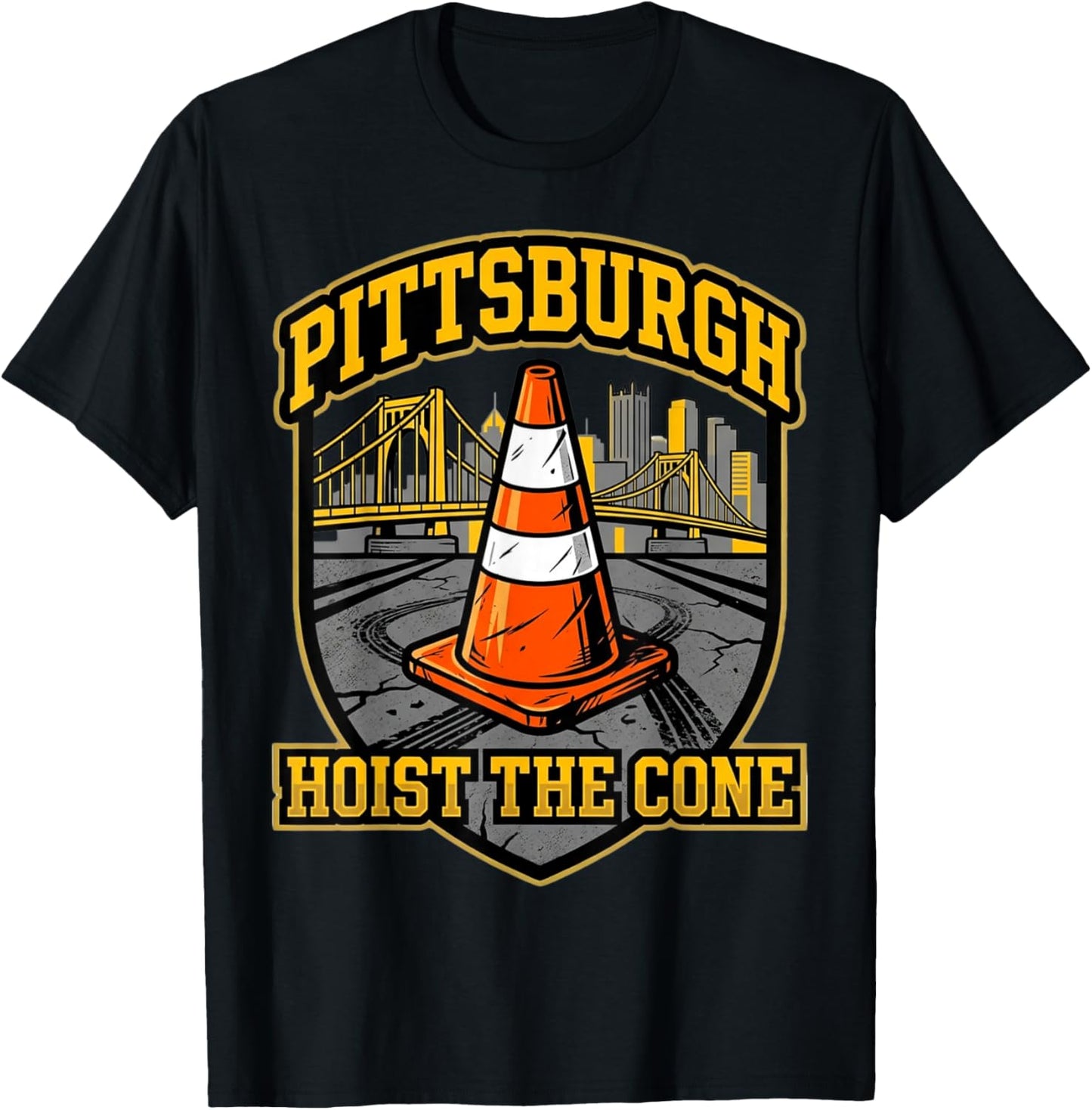 Black and Gold Pittsburgh Fan T-Shirt - T-Shirt | Black