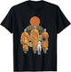 Three Monks and Aloka Dog Spiritual Zen Art Peaceful T-Shirt - T-Shirt | Black