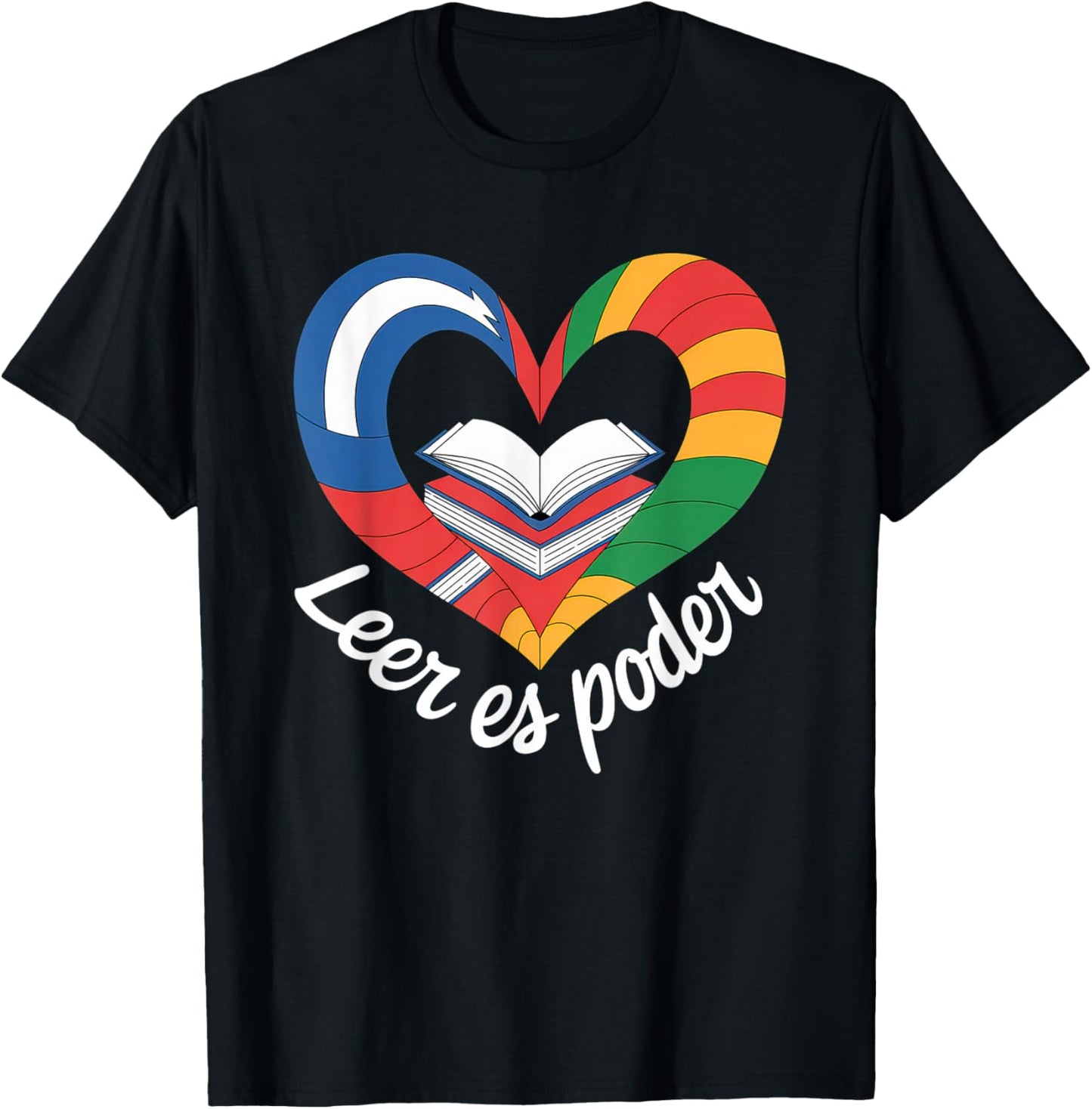 Leer ES Poder Mexico Reading Floral Hispanic Heritage T-Shirt - T-Shirt | Black