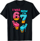 I was 6 Now I'm 7 Year Old 6 7 Birthday Boys Girls Kids T-Shirt - T-Shirt | Black