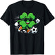 St Patricks Day Soccer Shamrock Sport Patricks Day Boys T-Shirt - T-Shirt | Black