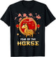 Year of The Horse Chinese Zodiac Cute Pony Lanterns Kids T-Shirt - T-Shirt | Black