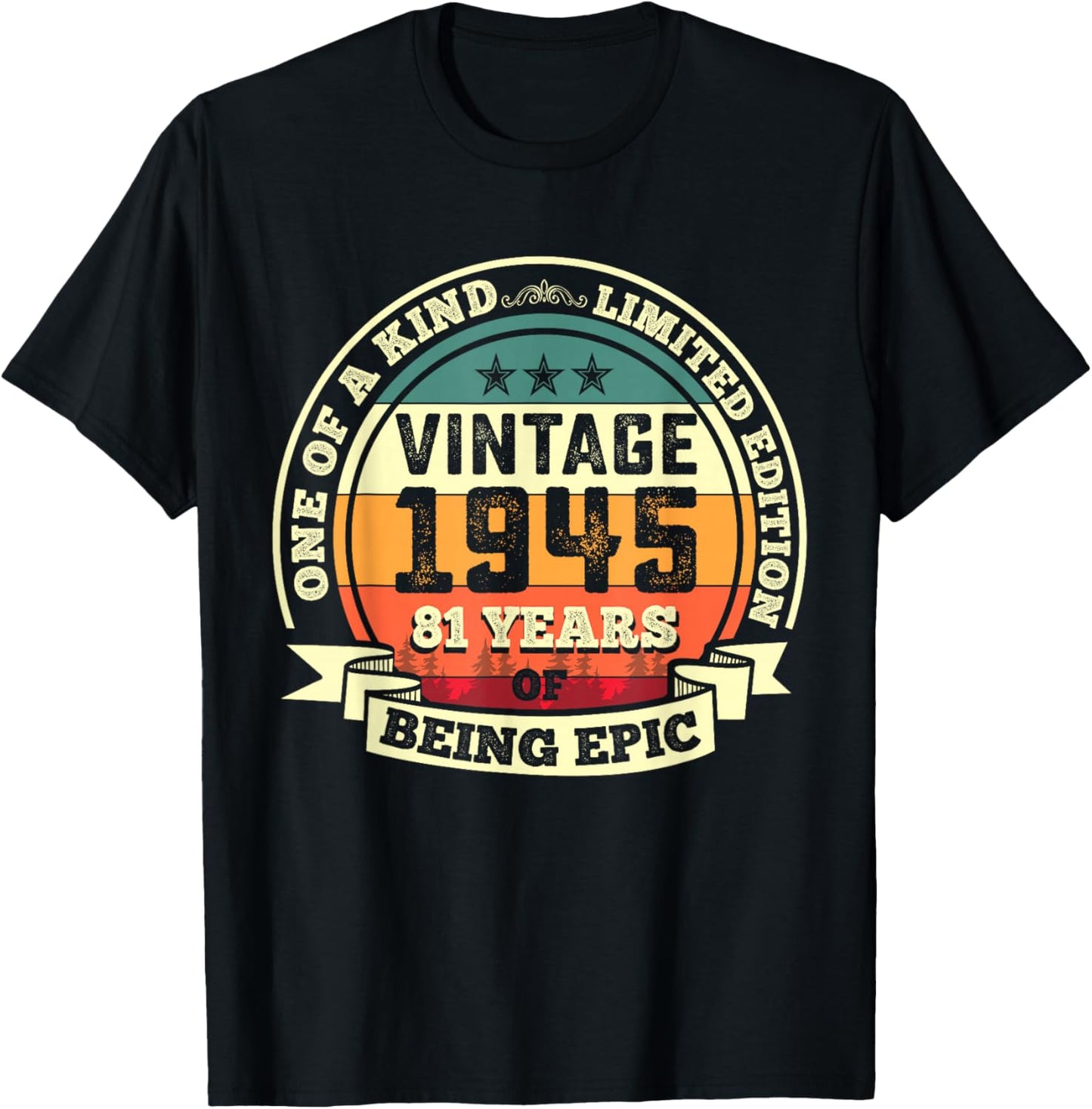 81st Birthday Gift 81 Years of Being Epic 81 Years Old T-Shirt - T-Shirt | Black