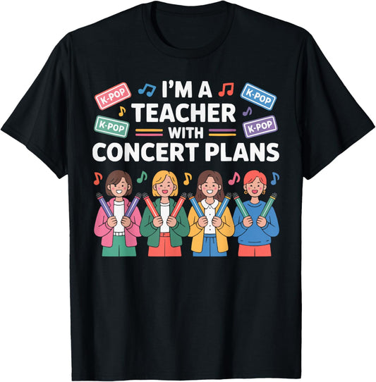 K-Pop Dance Korean Pop Music School Teacher South Korea Kpop T-Shirt - T-Shirt | Black
