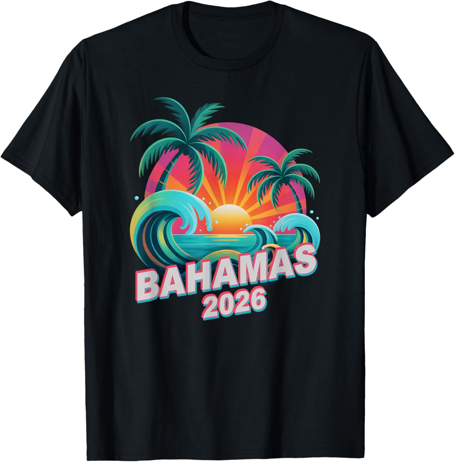 Kids Bahamas 2026 Trip Beaching Vacay Matching All Girls T-Shirt - T-Shirt | Black