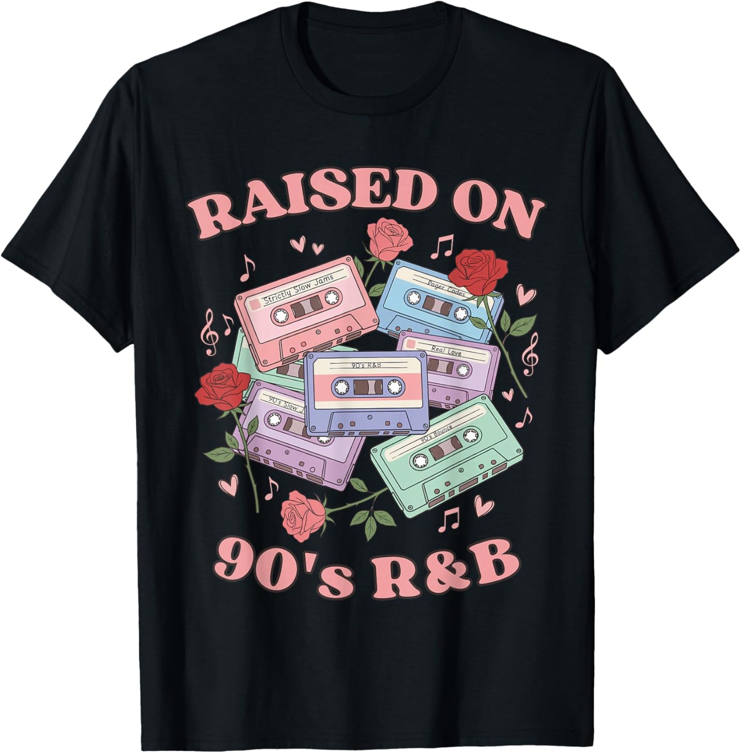 Raised On 90s R&B, 90s R&B T-Shirt - T-Shirt | Black