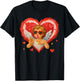 Funny 6 7 Meme Heart Cupid Says Six Seven 67 Valentine’s Day T-Shirt - T-Shirt | Black