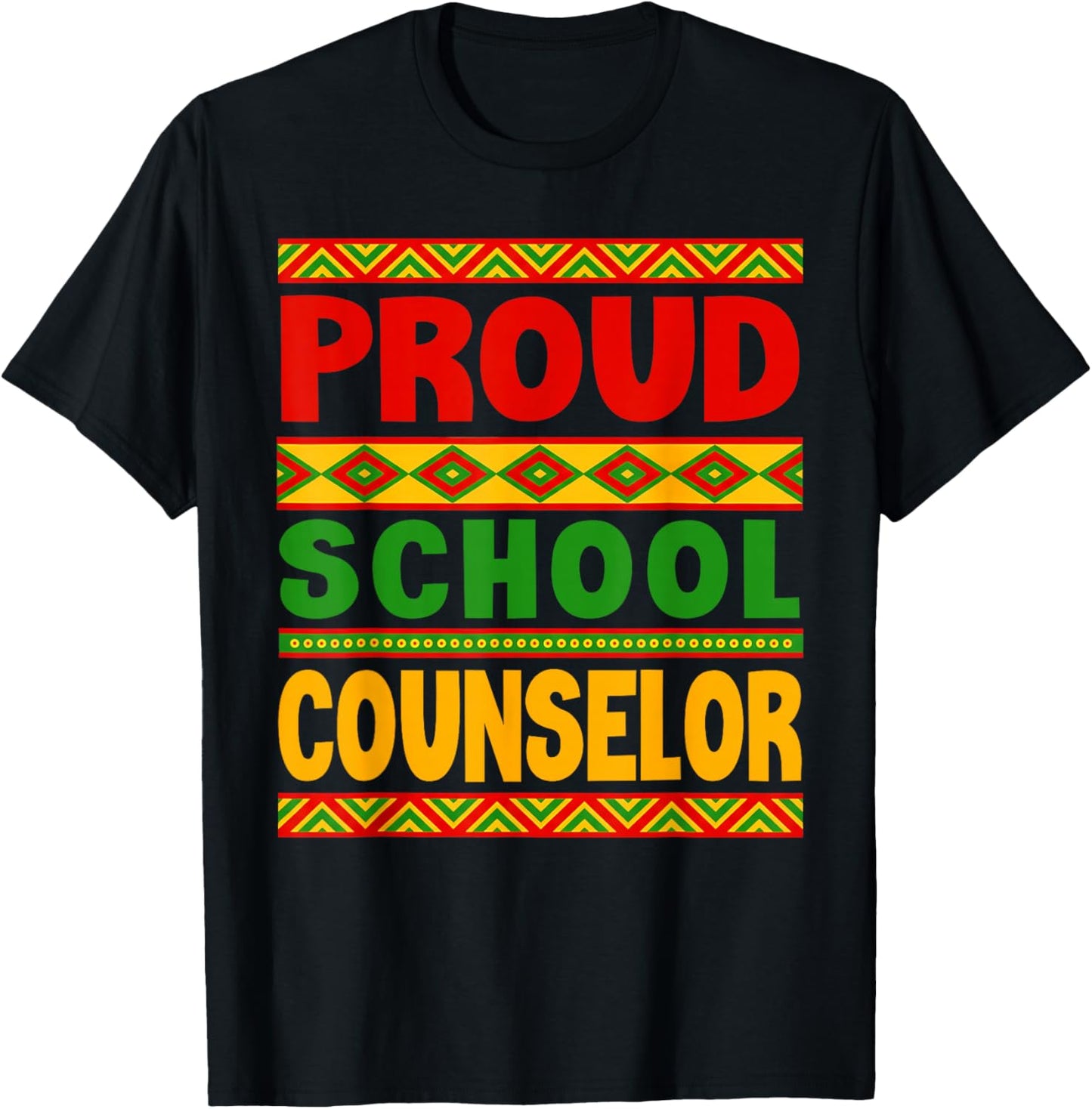 Proud School Counselor Retro Vintage HBCU Kids Men Women T-Shirt - T-Shirt | Black