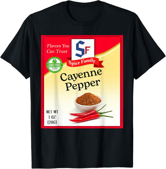 Cayenne Pepper Spice Group Costume Family Matching Outfit T-Shirt - T-Shirt | Black