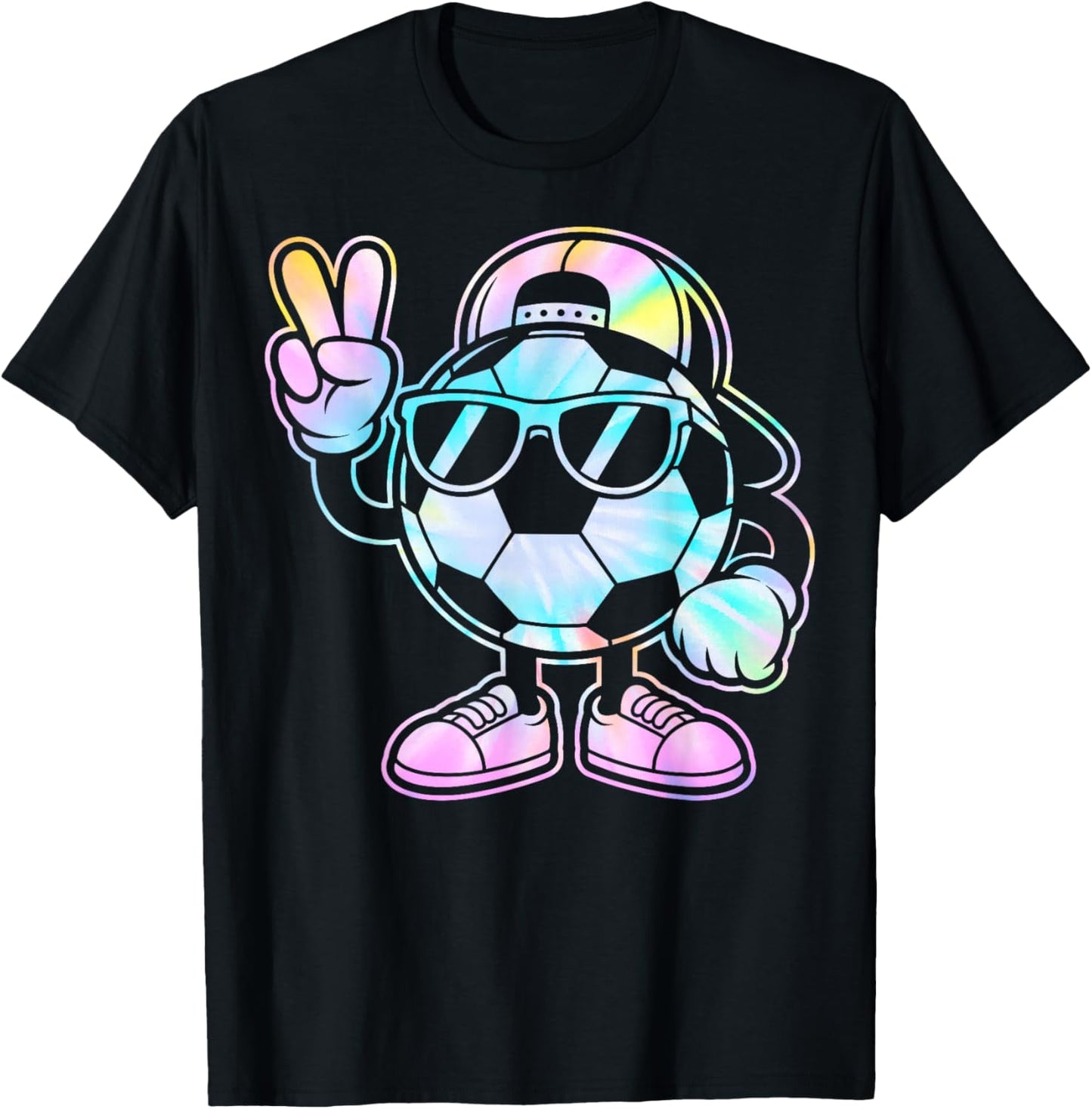 Soccer Ball with Sunglasses Funny Boys Men Soccer Lover T-Shirt - T-Shirt | Black