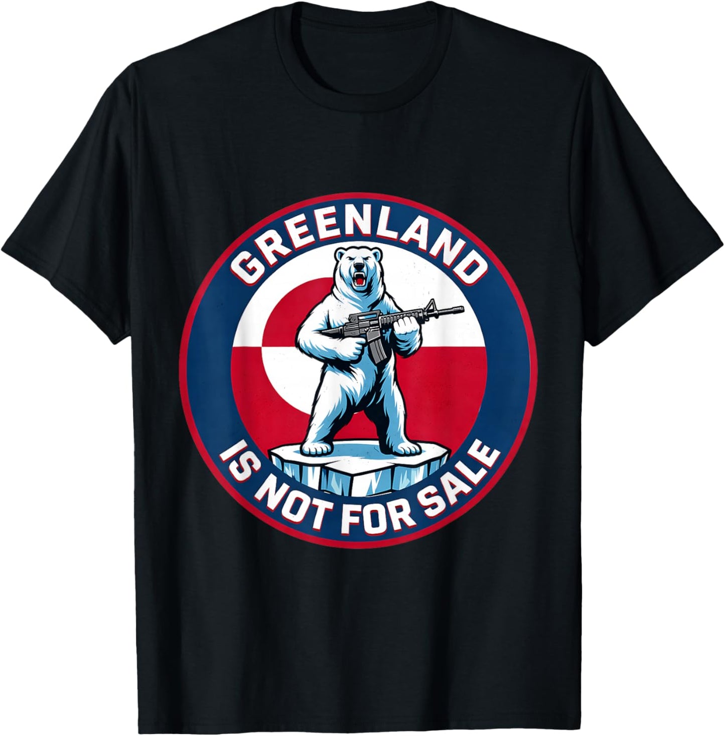 Greenland Not for Sale Greenland Flag Animals Greenlanders T-Shirt - T-Shirt | Black
