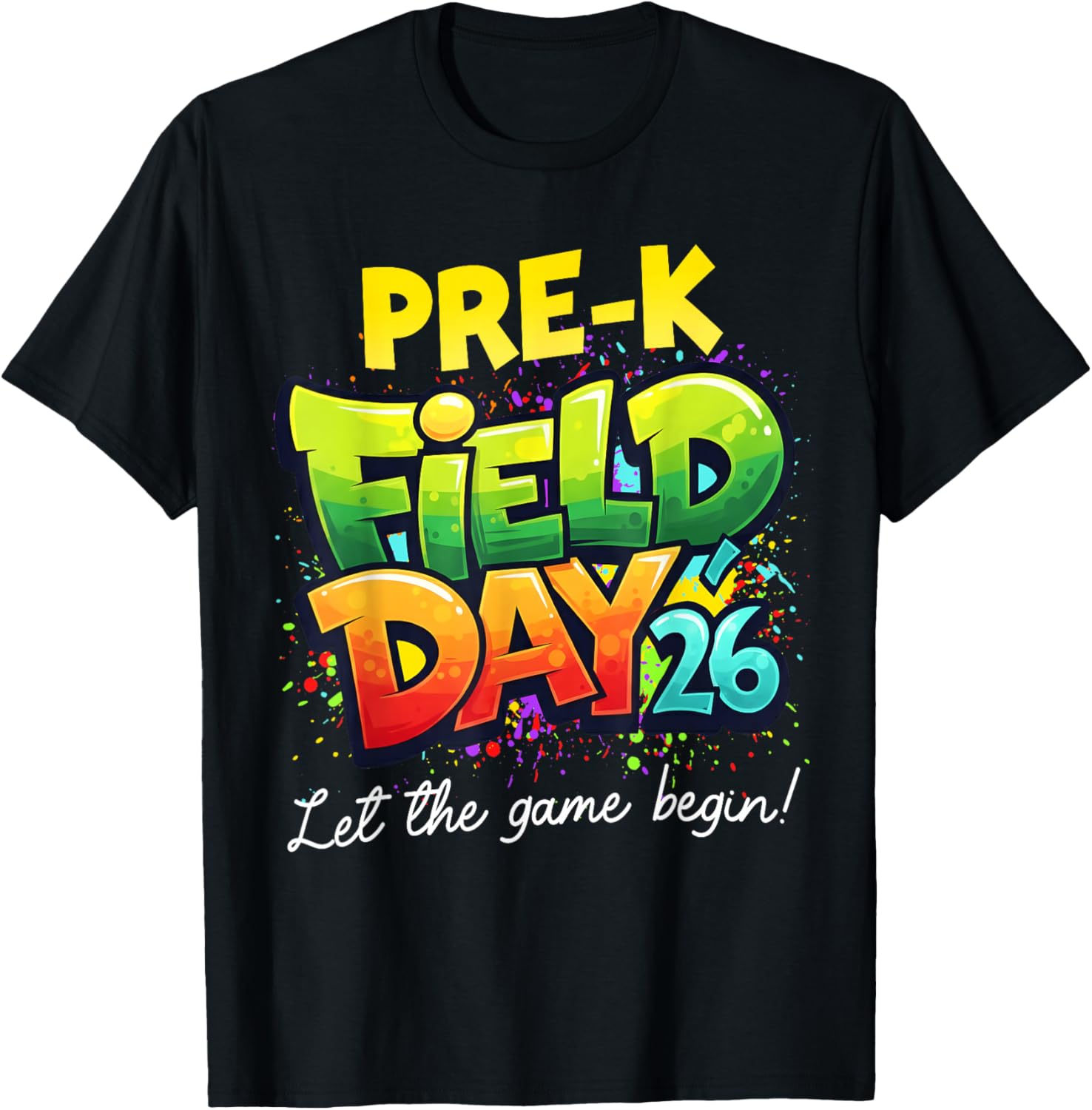 Field Day Pre-K Let The Games Begin Kids Boys Girls T-Shirt - T-Shirt | Black