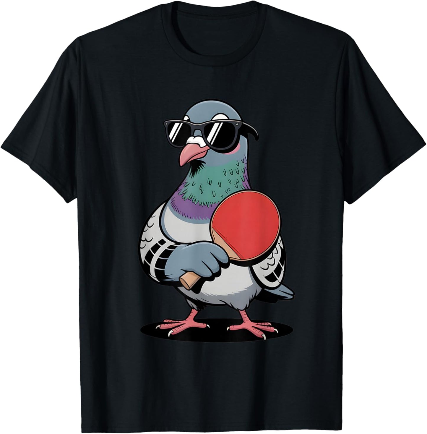 Pigeon ping Pong Bird Lover T-Shirt - T-Shirt | Black