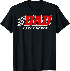 Race Car Birthday Party Racing Family Matching Dad Pit Crew T-Shirt - T-Shirt | Black