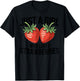 Cute Strawberry Girl Just a Girl Who Loves Strawberries T-Shirt - T-Shirt | Black