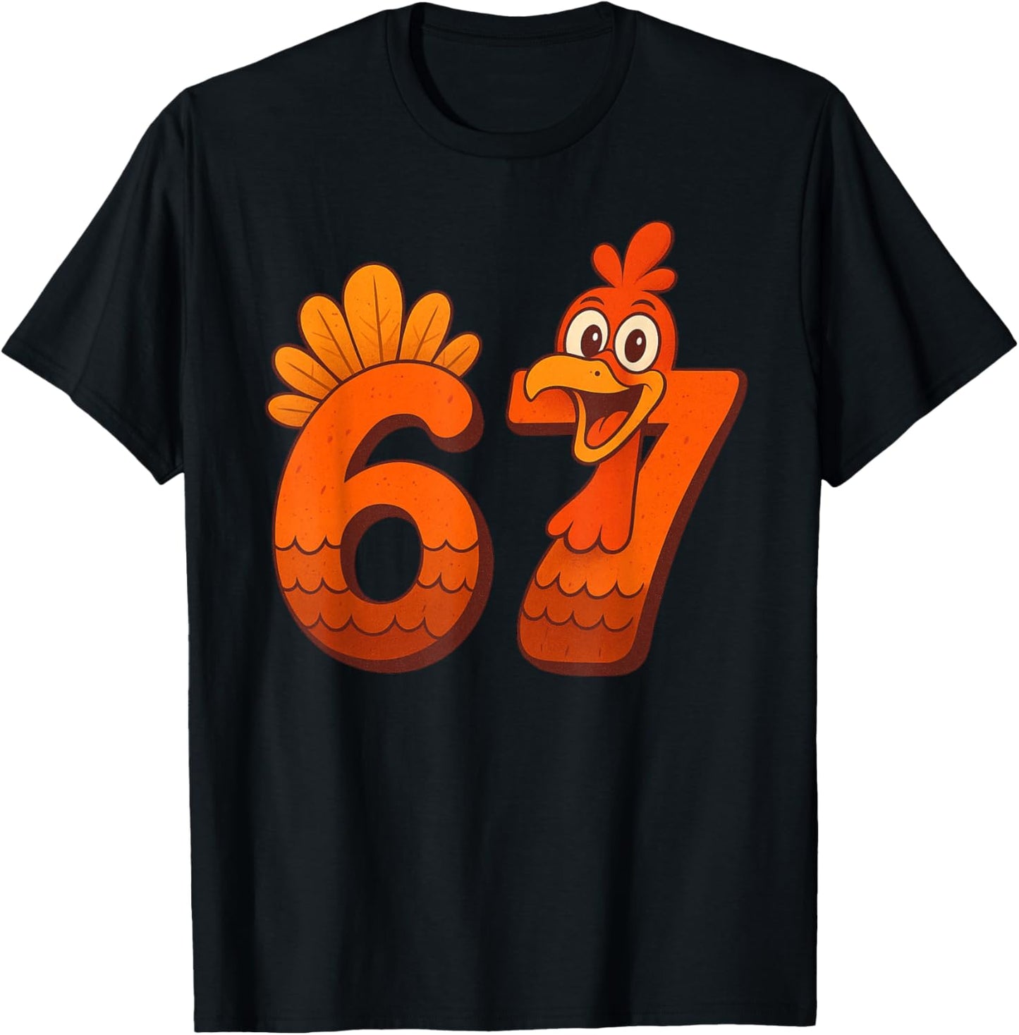 67 Meme Humor Funny 6-7 Thanksgiving Turkey Six Seven Joke T-Shirt - T-Shirt | Black