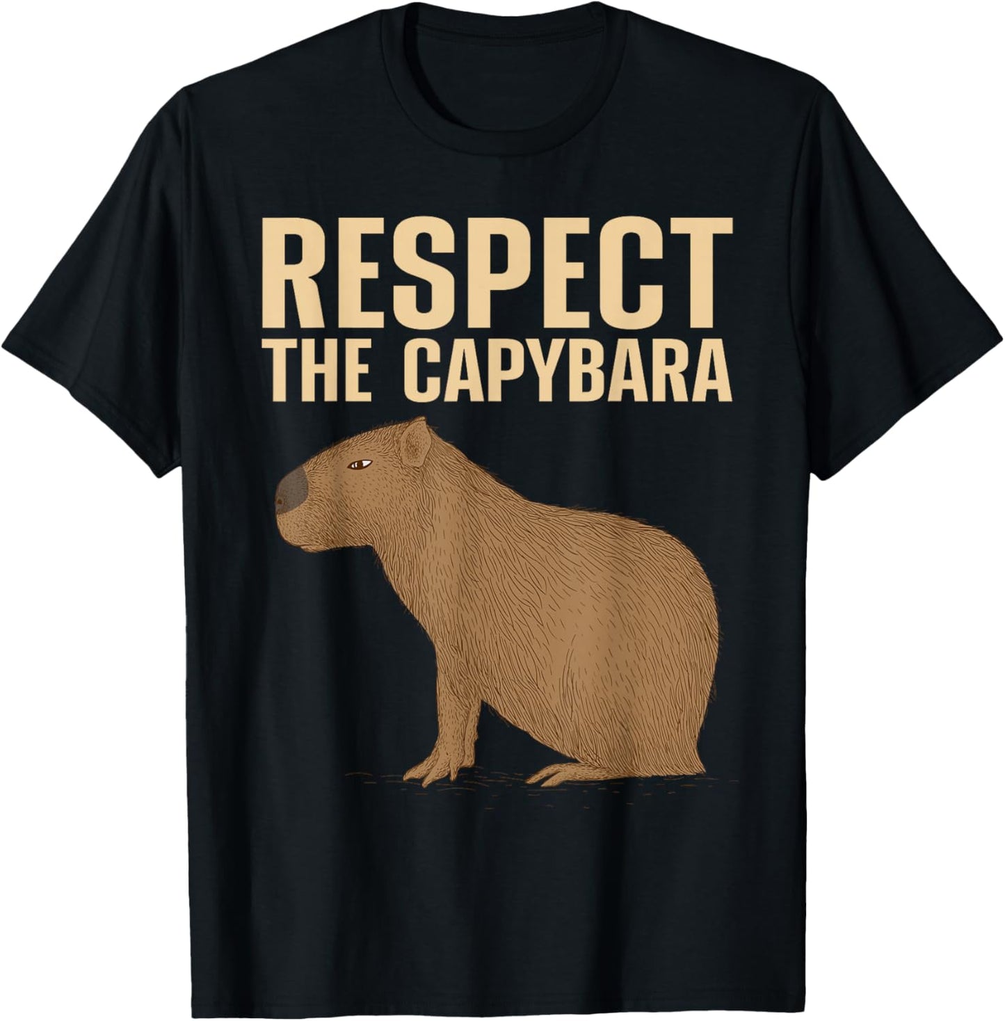 Cool Capybara Art Women Kids Rodent Capybara Lover T-Shirt - T-Shirt | Black