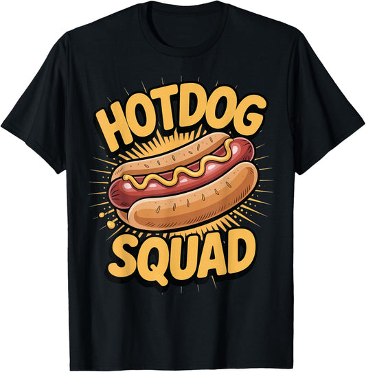 Hotdog Squad T-Shirt - T-Shirt | Black